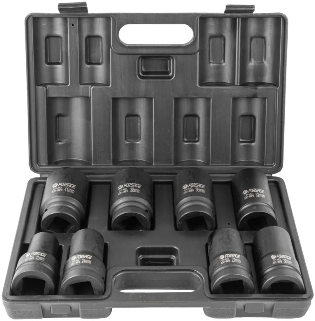 Forsage F-8081-9MPB Dopsleutelset 12-kant 22-41mm - 8 Stuks
