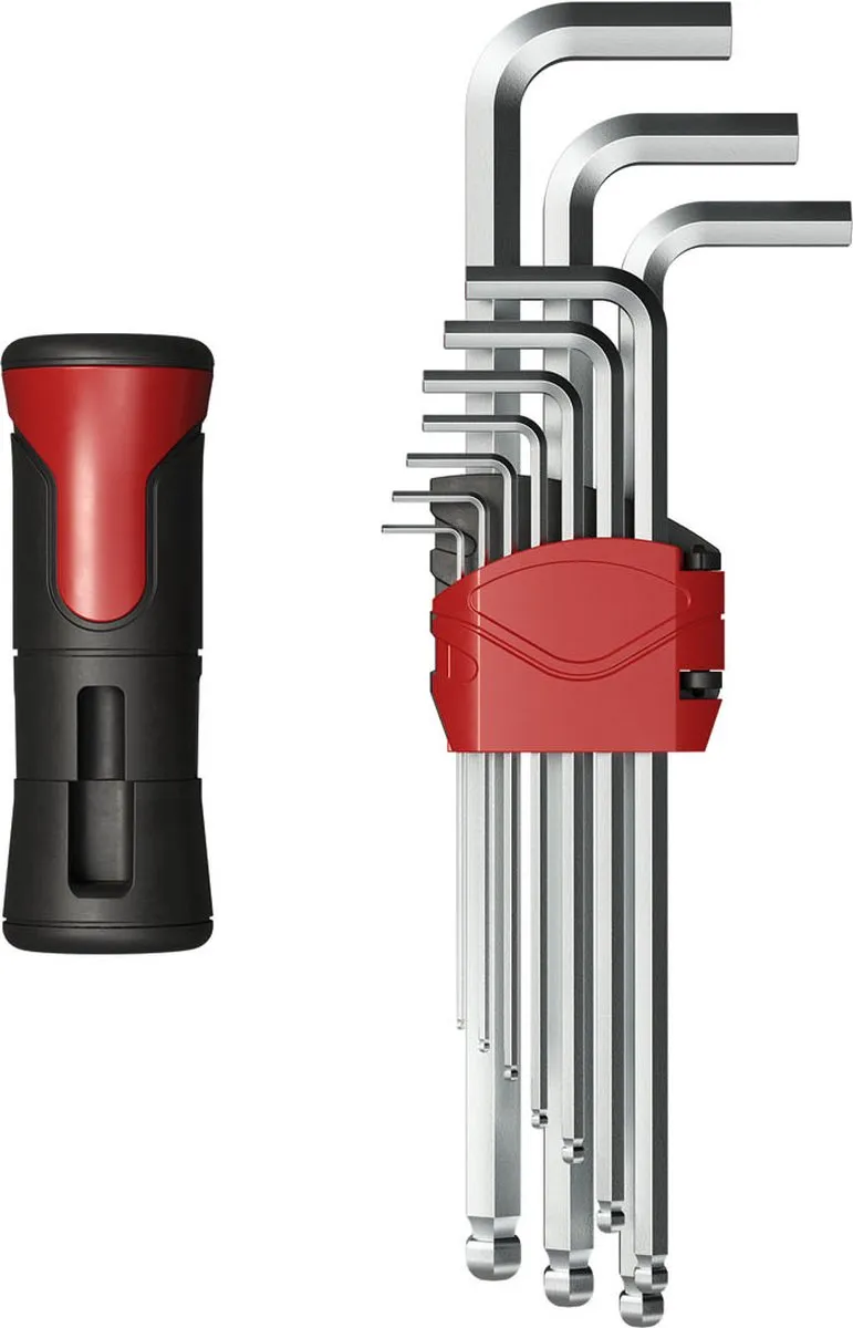 PARKSIDE Inbussleutelset 11-delig - Rood/Zilver/Zwart