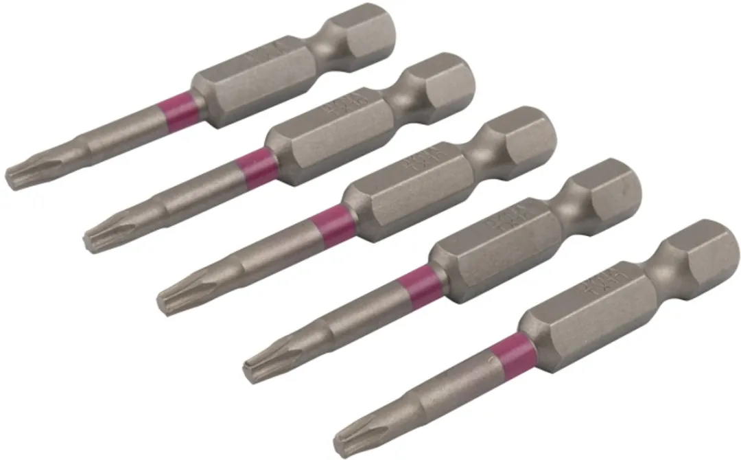 Dynaplus - Schroefbit - Torx 10 - 50mm - Roze (5 stuks)