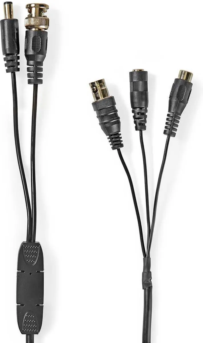 Nedis CCTVMIC10BK Microfoon voor CCTV - BNC + DC naar BNC + DC + RCA - Zwart