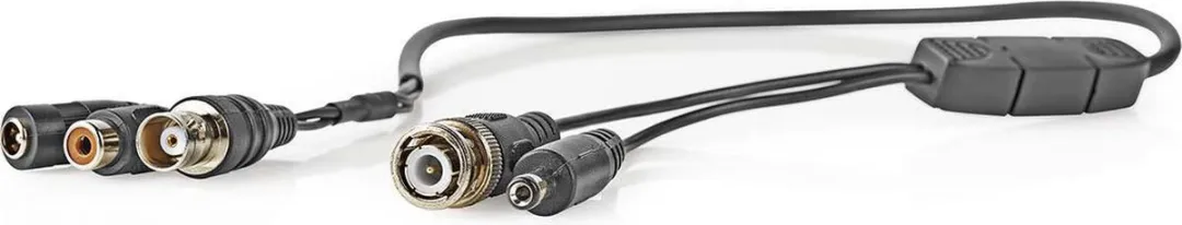 Nedis CCTVMIC10BK Microfoon voor CCTV - BNC + DC naar BNC + DC + RCA - Zwart