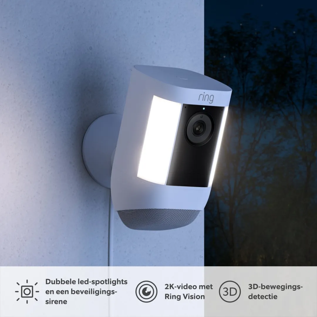 Ring Spotlight Cam Pro 8SC1S9-WEU2 - 2K Camera - Wit