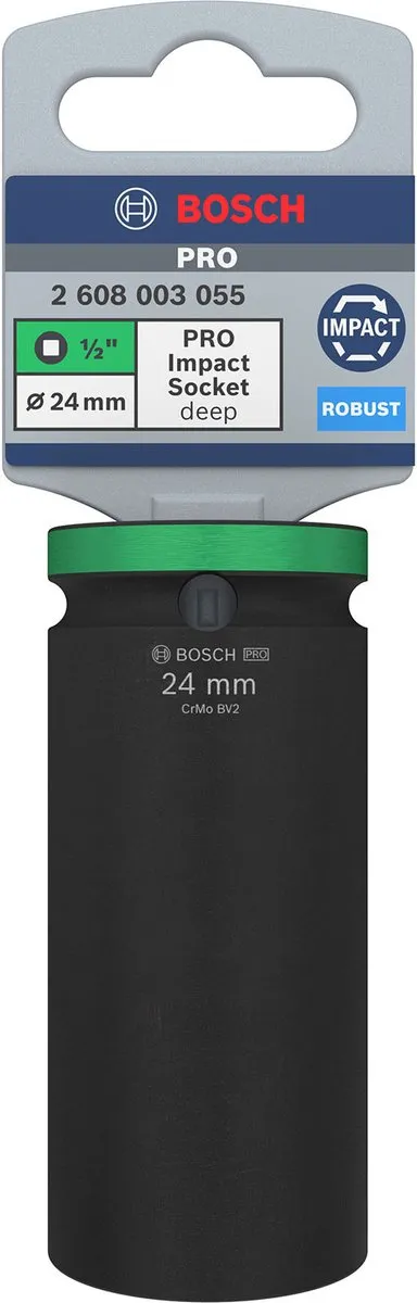 Bosch Professional Slagmoerdoos 24mm 1/2" - 2608003055 - Zwart/ Groen