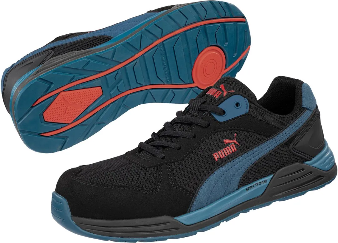PUMA Frontside Laag S1P Veiligheidsschoen - Zwart/Blauw 46 - afbeelding 6 van 6