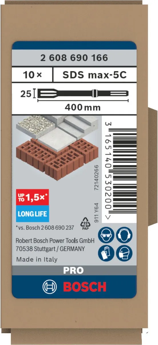 Bosch Professional SDSmax Platte Beitel 400x25mm - Hout