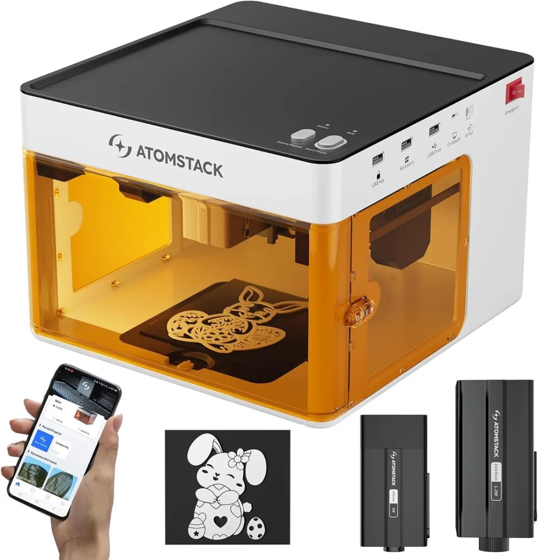 Atomstack P1 Dual Light Laser Graveermachine 5W - 110x110mm