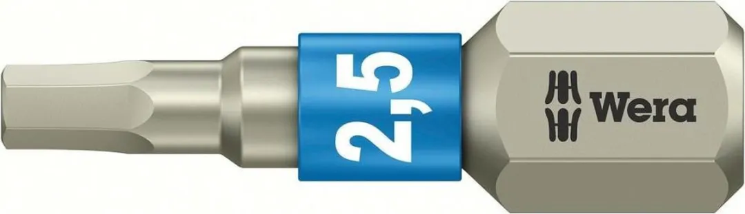 Wera 05071072001 3840/1 Zeskant Bits RVS 2,5 x 25mm