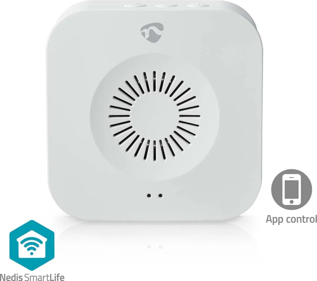 Nedis SmartLife Gong WIFICDPC20WT - 4 Melodiën - Wit