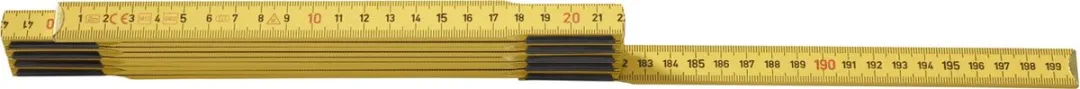 Hultafors T59-2-10G Duimstok - 2m - Geel