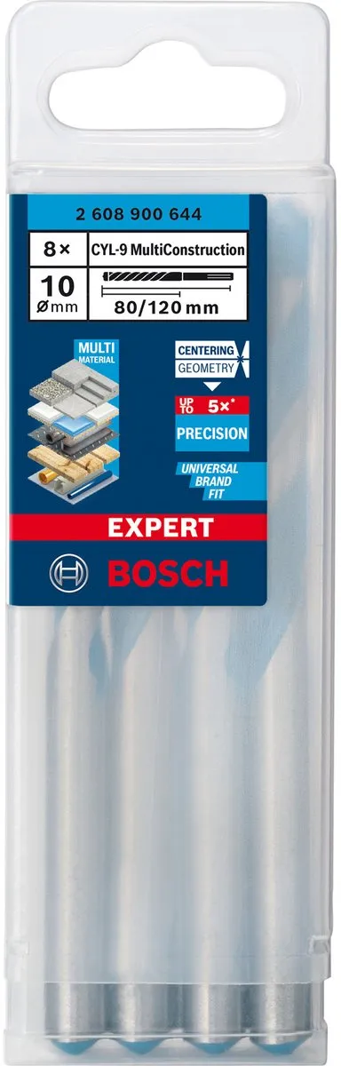 Bosch Professional CYL-9 Multiconstruction Boor - 8 Stuks