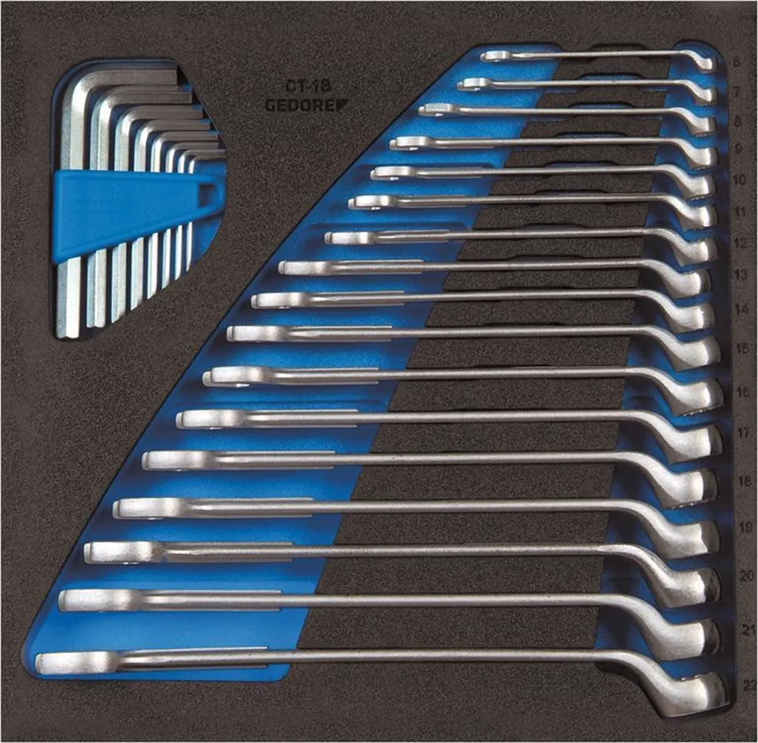 Gedore 1500 CT2-1 Ring-steeksleutelset 25-delig - Metrisch 6-22mm