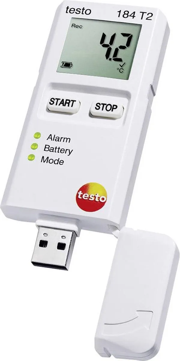 Testo 0572 1842 T2 Temperatuur Datalogger -35 tot +70°C