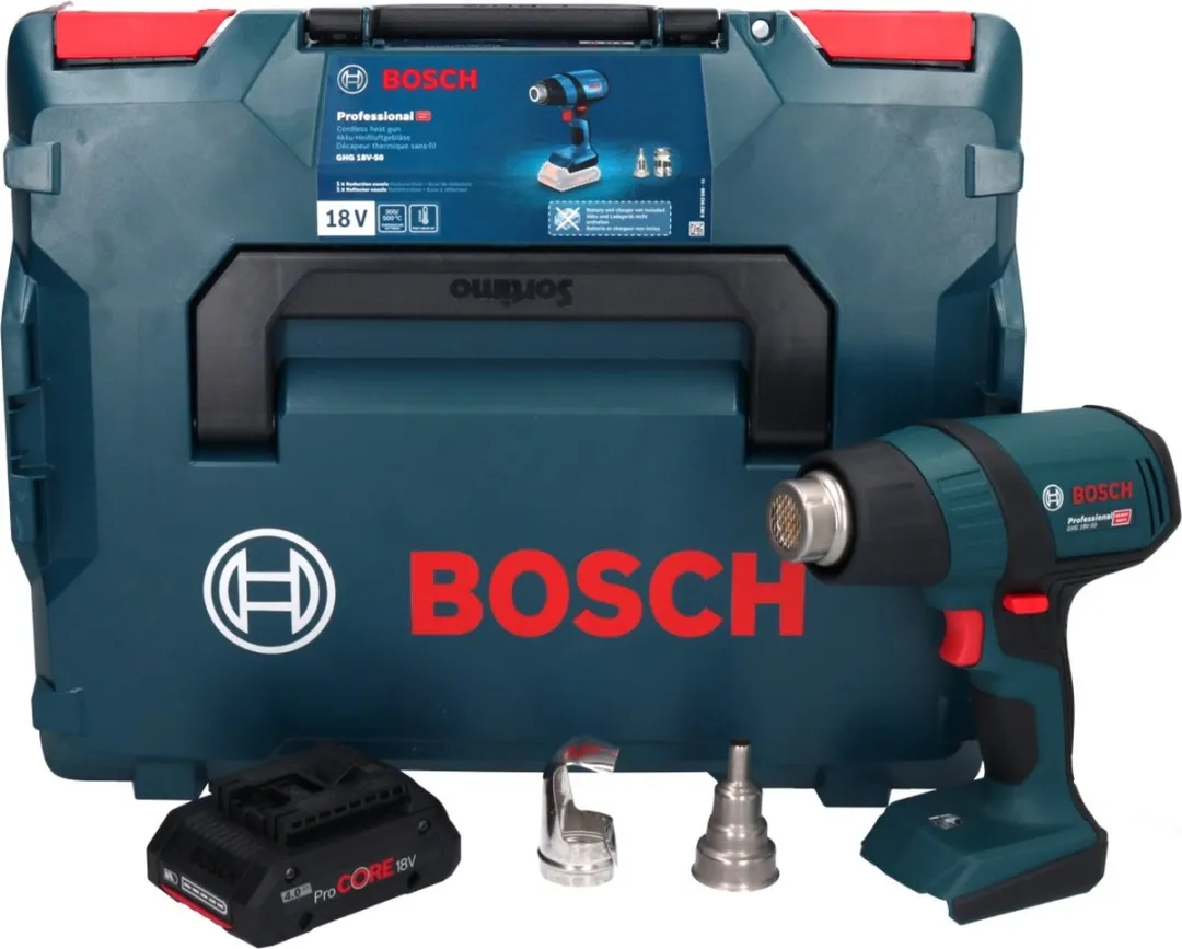 Bosch Professional GHG 18V-50 Heteluchtpistool 300°C/500°C - 1x ProCORE 4,0Ah