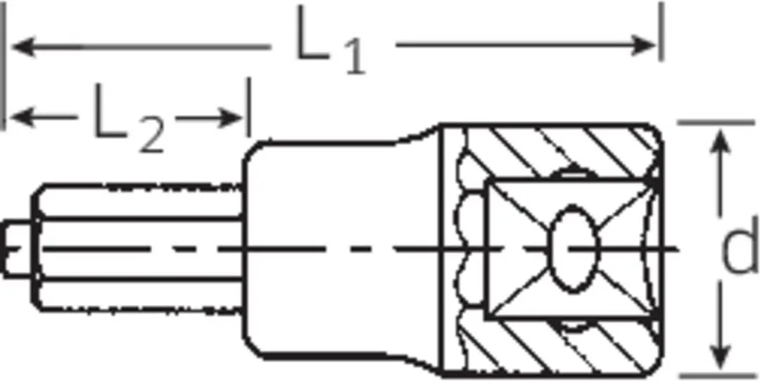 Stahlwille 54 IC 6 03070006 Inbus BO Dopsleutel-bitinzet 6mm - 1/2