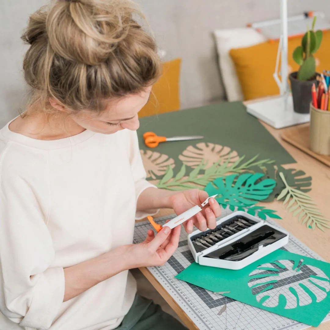 Fiskars Hobbymes Messenset 12-delig - Premium Opzetmessen
