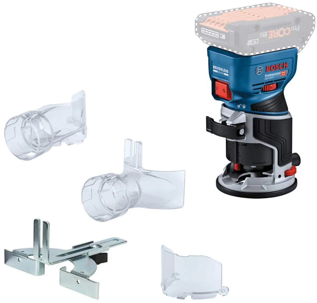 Bosch Professional GKF 18V-8 Accu Kantenfrees - Zwart/Blauw/Zilver