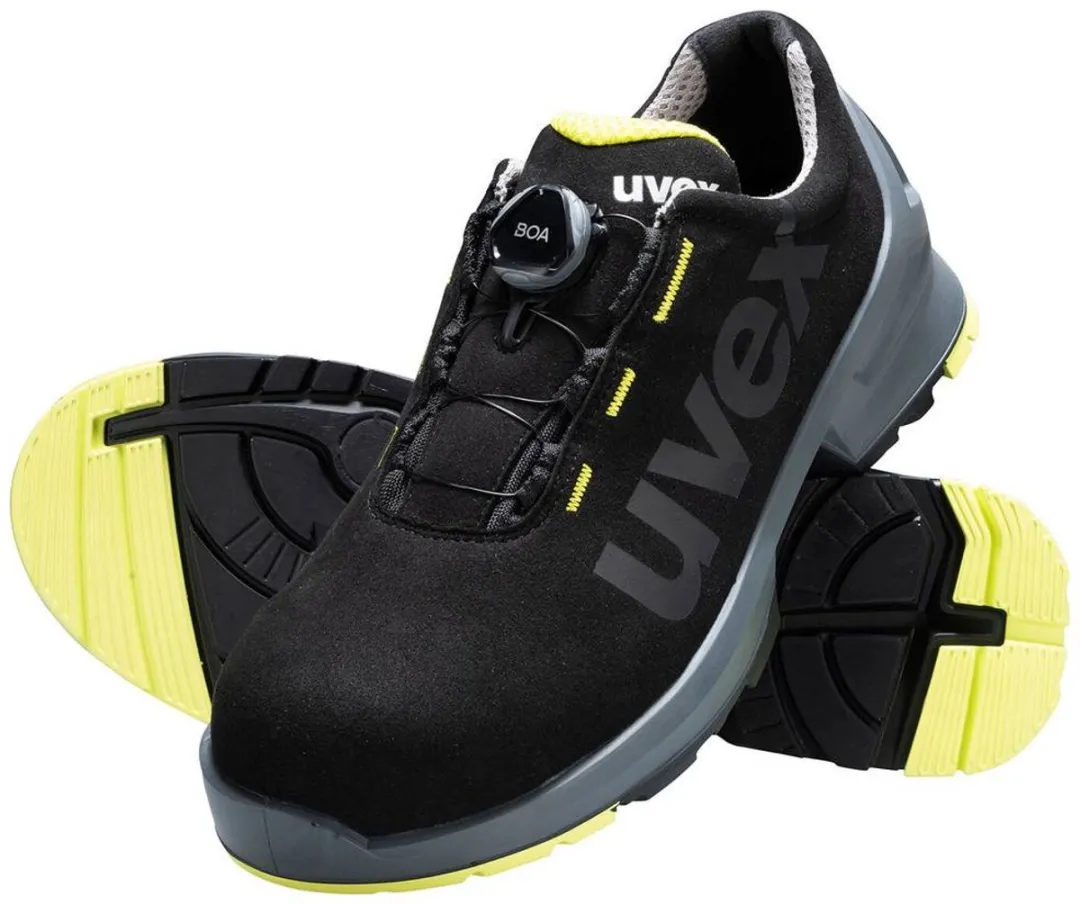 Uvex 1 Veiligheidsschoen S2 BOA 25424 - Zwart/Limoen