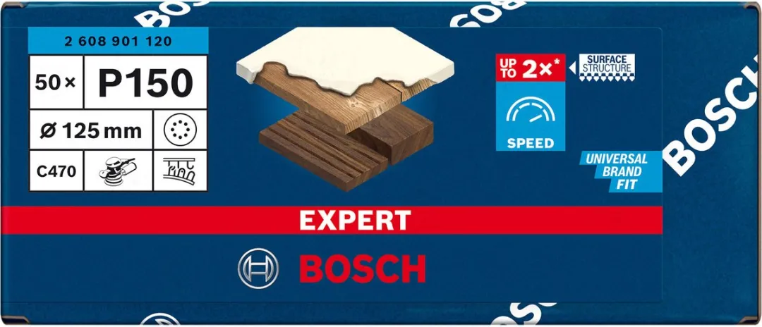 Bosch Professional 50x C470 Schuurpapier - 8 Gaten - 1 Stuk