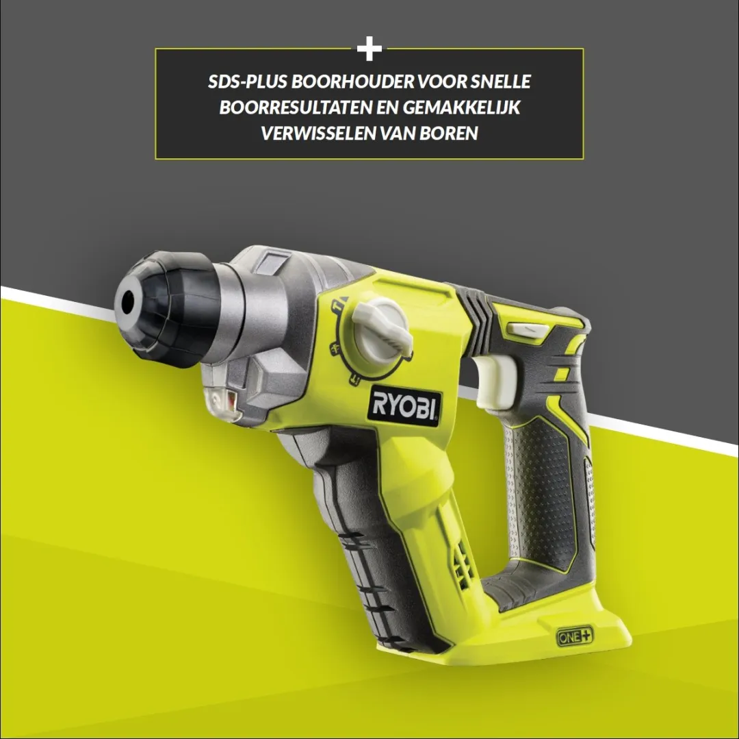Ryobi R18SDS-0 Accu Boormachine - 18W - 16mm Beton