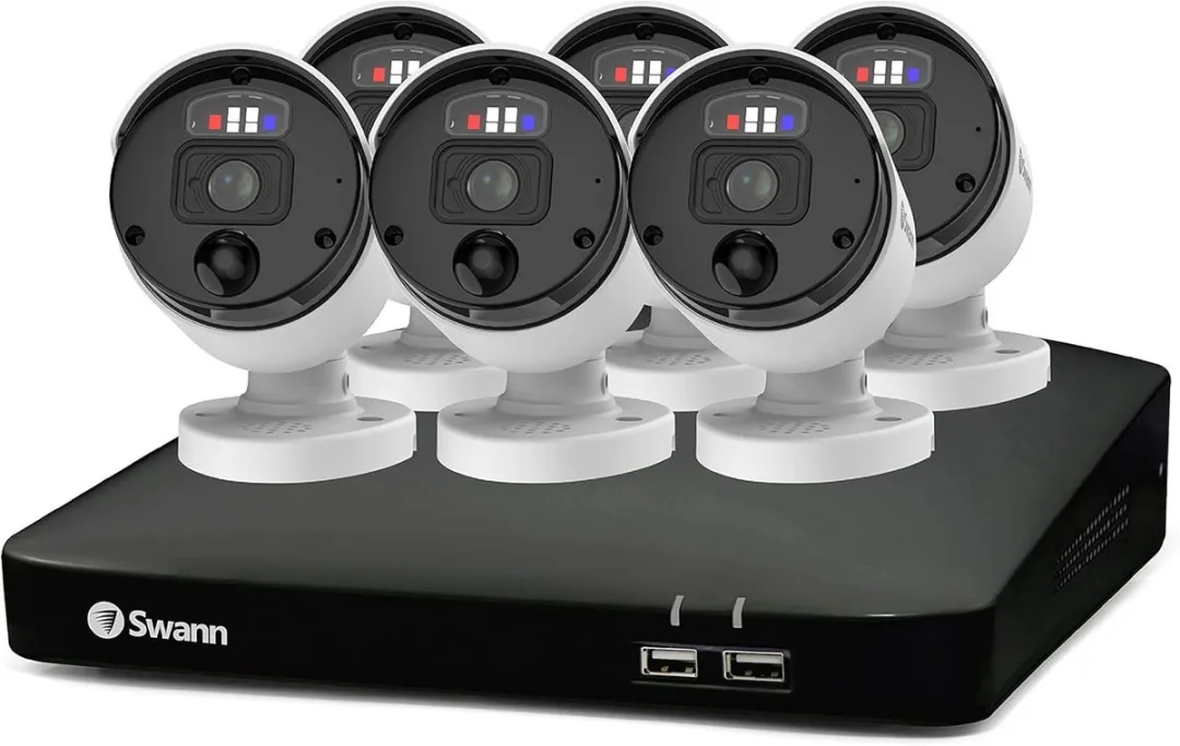 Swann NVR8-8780RN Cameraset - 6 Camera's 2TB - PoE Wit/Zwart