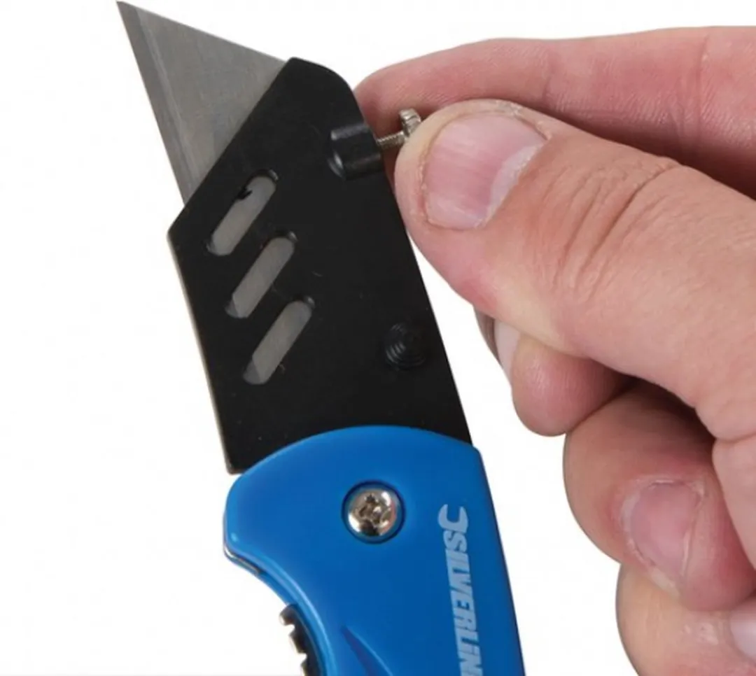 Silverline Vouwmes 160mm Blauw - 5 Mesjes