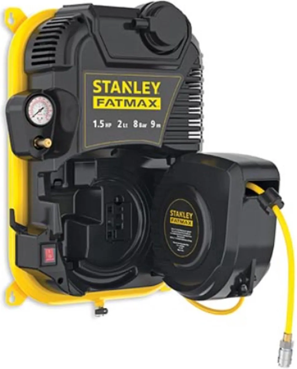 Stanley - Professionele Compressor - zonder Olie - Walltech - Low Noise - 24 L / 1.5 pk / 8 bar