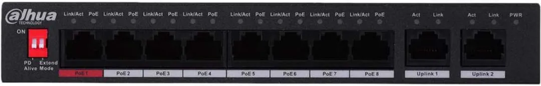 Dahua PFS3010-8ET-96-V2 PoE Switch - 8 Poorten 802.3af/at - Zwart - afbeelding 6 van 6