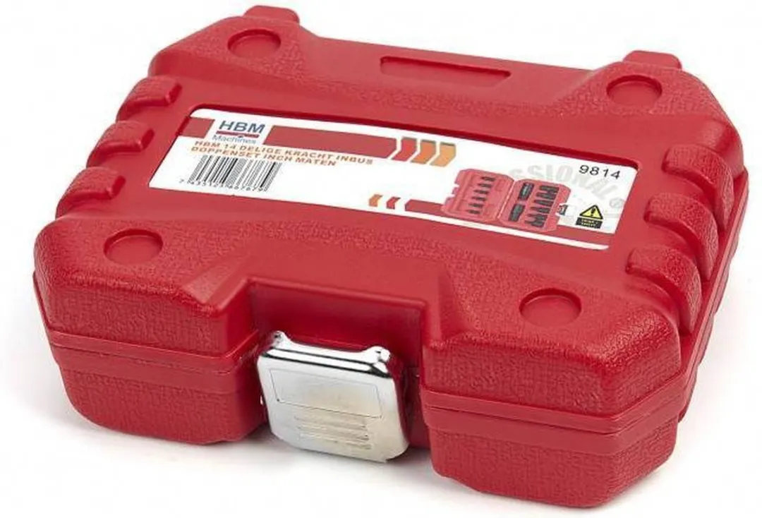 HBM Kracht Inbus Doppenset 14-delig - Inch maten - Zwart - afbeelding 6 van 6