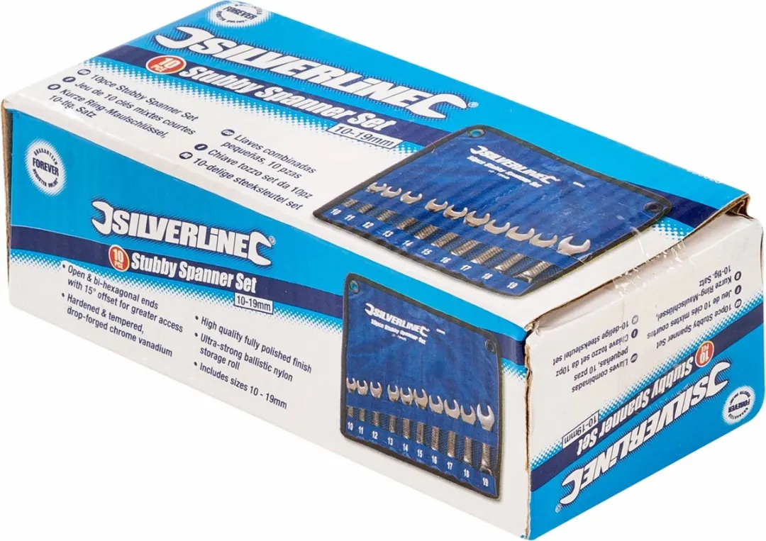 Silverline 10-delige Steeksleutel Set 10-19mm Metrisch