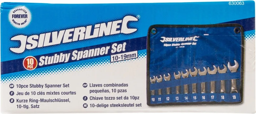 Silverline 10-delige Steeksleutel Set 10-19mm Metrisch