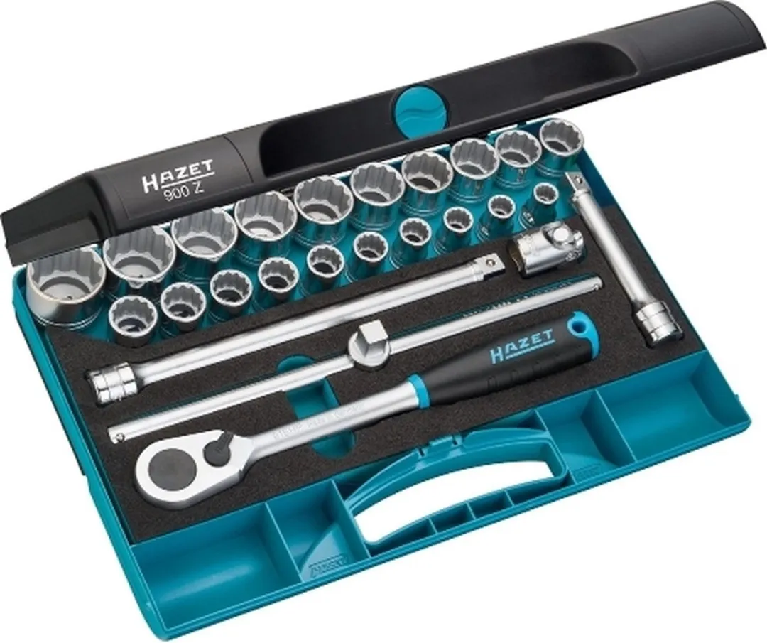 Hazet Dopsleutelset 1/2 - 25 Stuks - Zwart/Blauw/Zilver