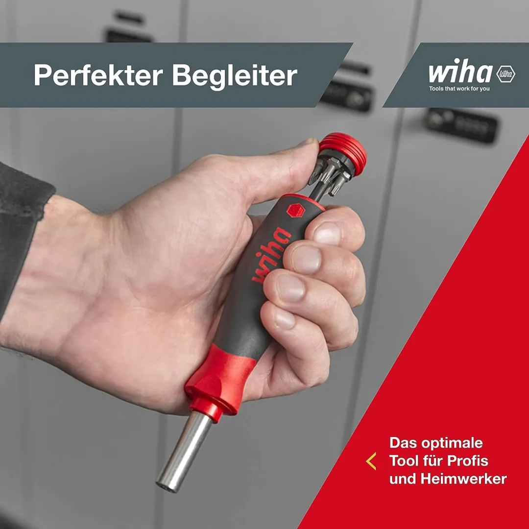 Wiha PocketMax Magnetische Schroevendraaier 1/4 - SB3803050 - 8 Bits