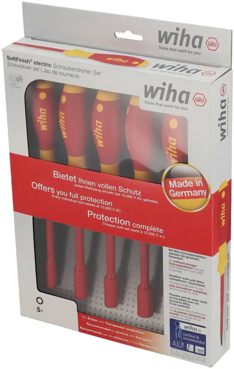 Wiha 322 K5 SoftFinish Zeskantdopsleutelset 5-delig