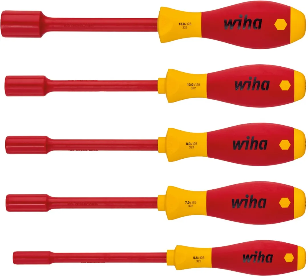 Wiha 322 K5 SoftFinish Zeskantdopsleutelset 5-delig