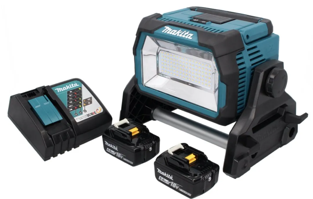 Makita DML 809 RG LED Bouwspot 18V - 10.000 lm - 2x 6.0Ah