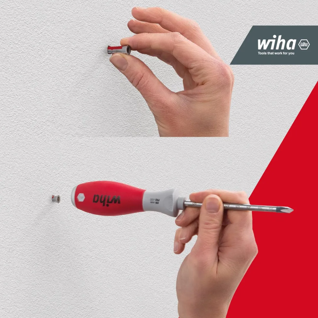 Wiha SoftFinish Plugschroevendraaierset SB534S5 - 5-delig - Zilver/Rood