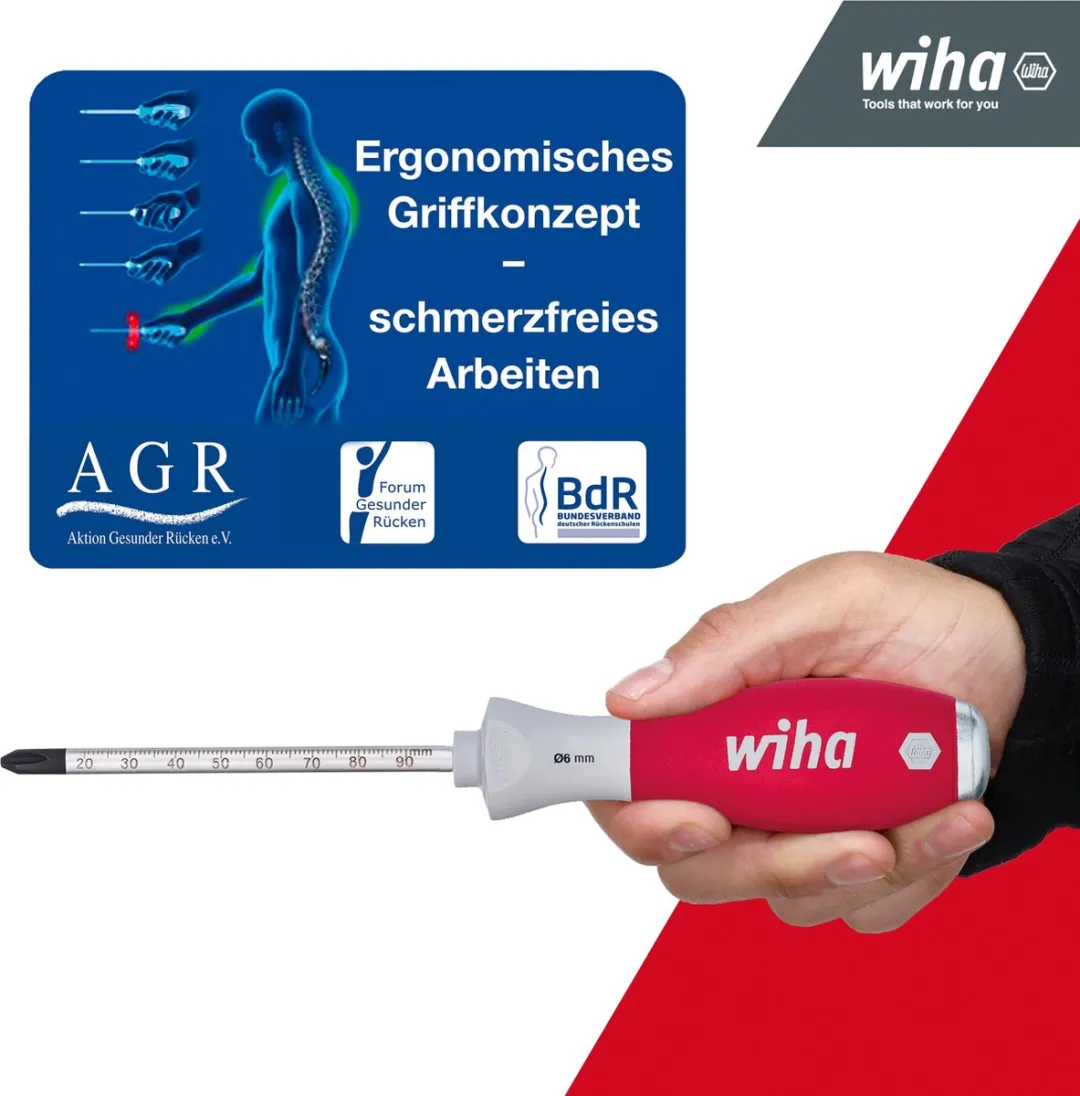 Wiha SoftFinish Plugschroevendraaierset SB534S5 - 5-delig - Zilver/Rood