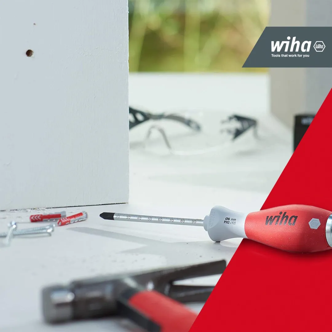 Wiha SoftFinish Plugschroevendraaierset SB534S5 - 5-delig - Zilver/Rood