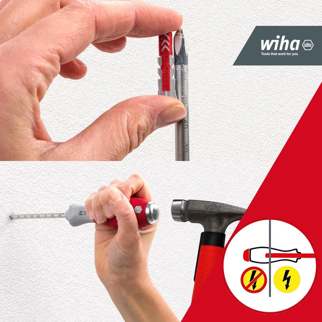 Wiha SoftFinish Plugschroevendraaierset SB534S5 - 5-delig - Zilver/Rood