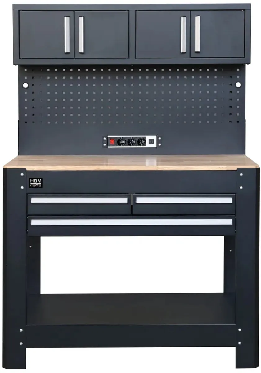 HBM H135484 Werkbank - 3 Lades met Achterwand