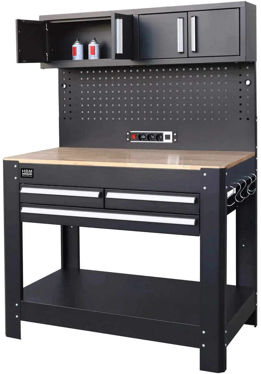 HBM H135484 Werkbank - 3 Lades met Achterwand