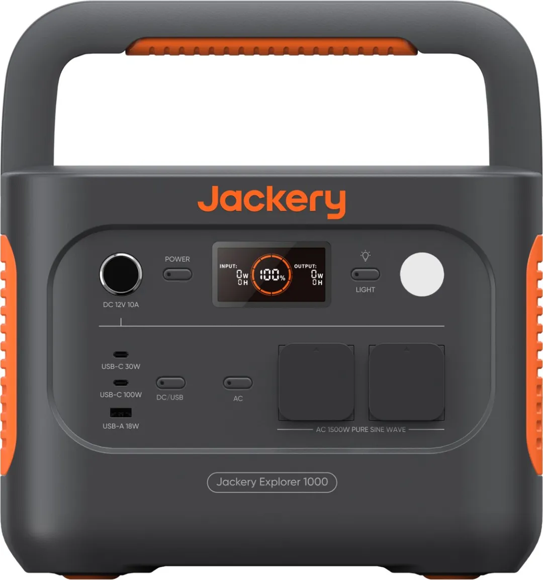 Jackery - Explorer 1000 V2 - Portable powerstation - Draagbaar Powerstation - 1070Wh/1500W - LifePO4-accu - uitgang met 6 USB-C/A AC/DC-aansluitingen - snel opladen 1H - zonne-generator voor buiten, camping, noodgevallen