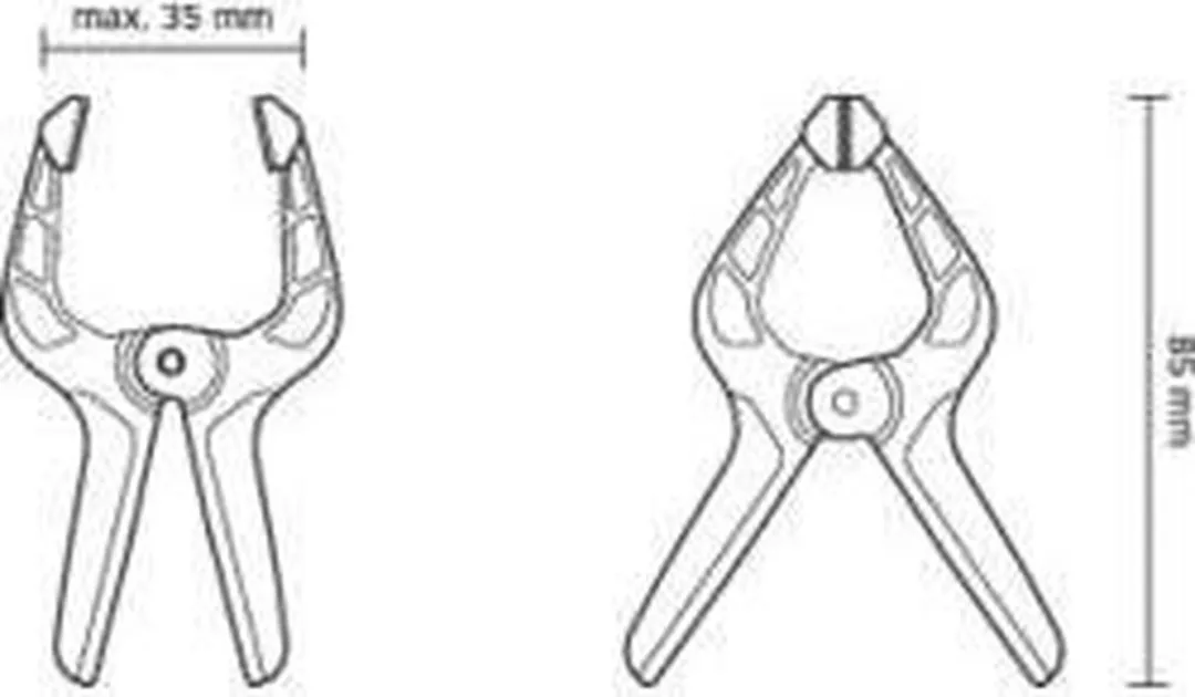 TOOLCRAFT Veerklem 35mm - 6 Stuks