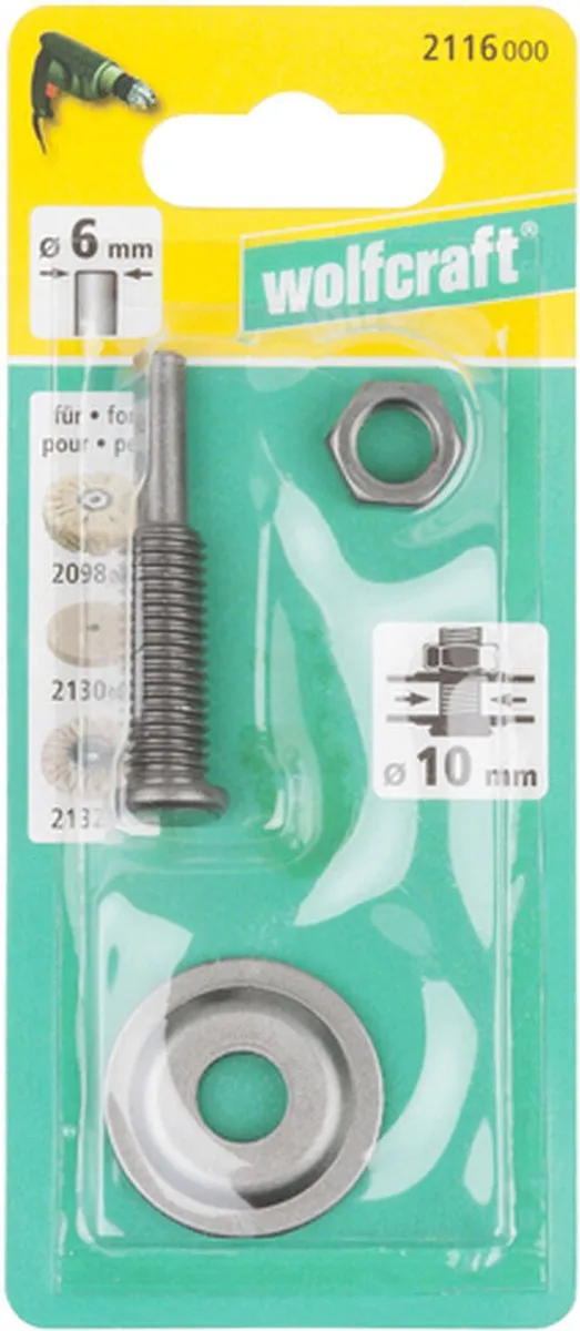 Wolfcraft Opspandoorn 10mm - Metaal - 2116000
