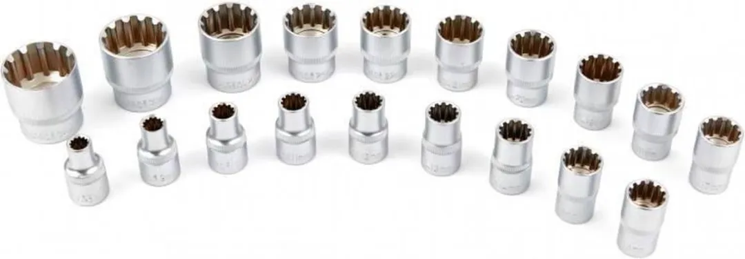 HBM Multilock Doppenset 1/2" 8-32mm - 19 Stuks - Blauw