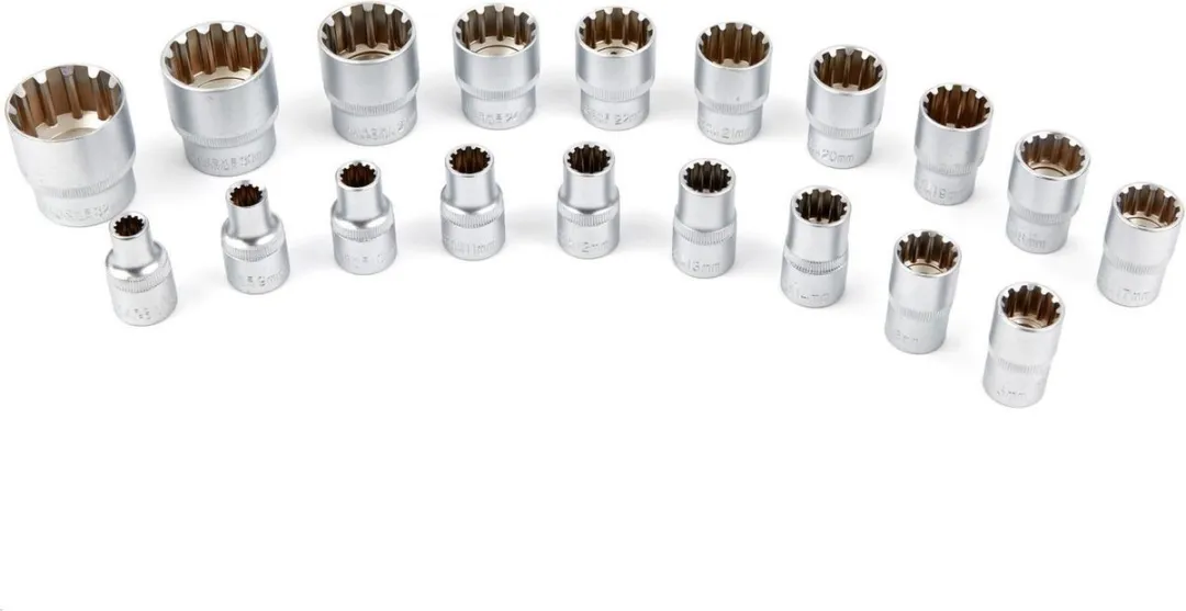 HBM Multilock Doppenset 1/2" 8-32mm - 19 Stuks - Blauw