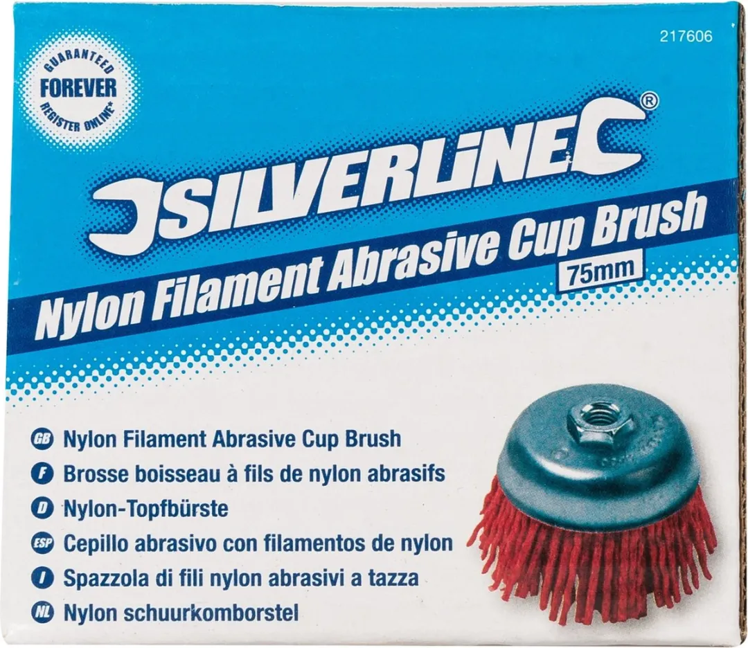 Silverline Nylon Schuurborstel Ø75mm M14 vonkvrij