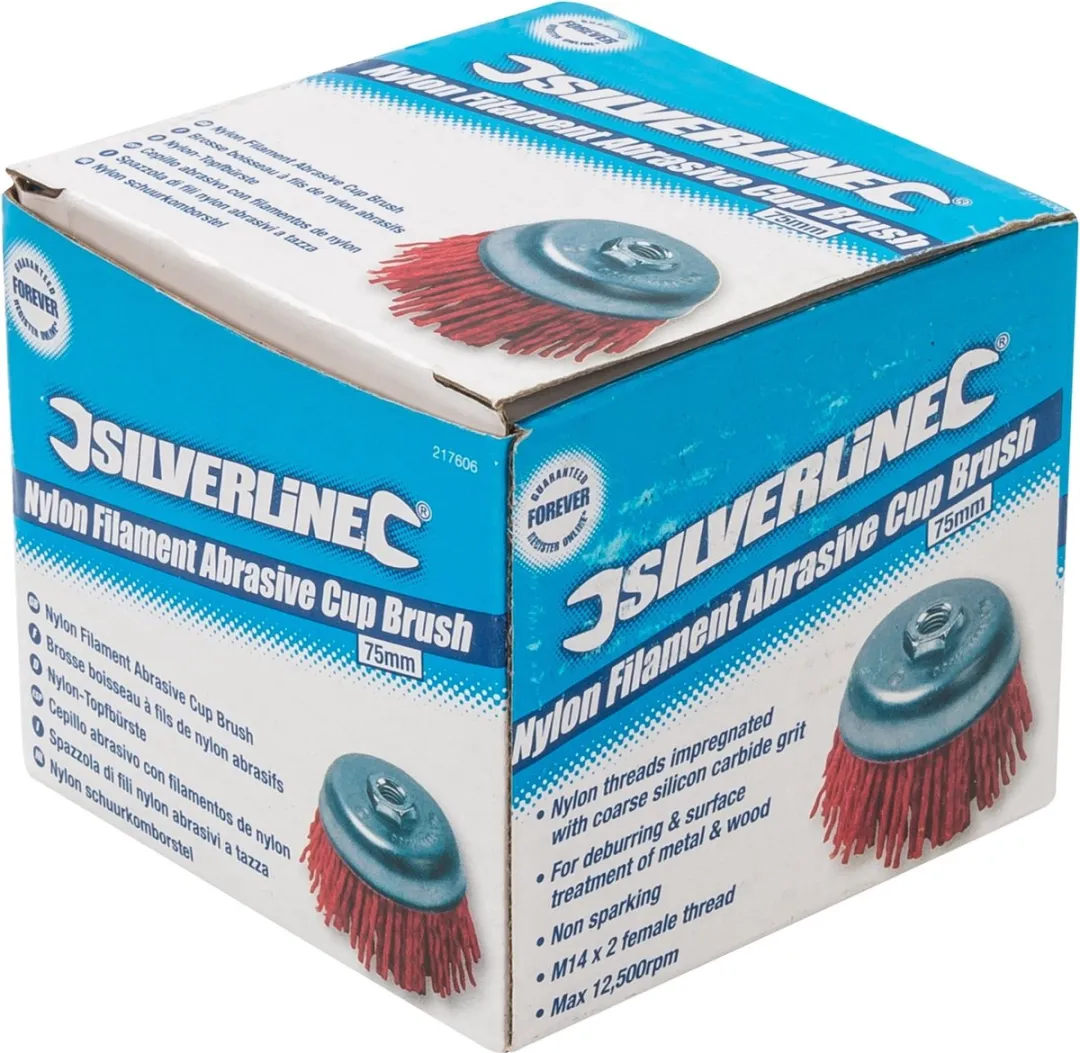 Silverline Nylon Schuurborstel Ø75mm M14 vonkvrij