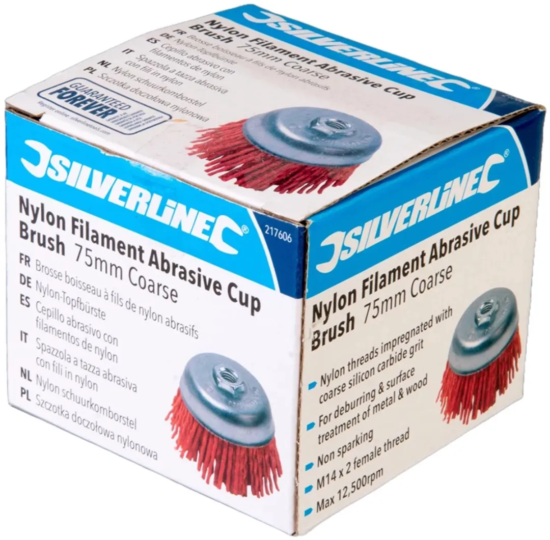 Silverline Nylon Schuurborstel Ø75mm M14 vonkvrij