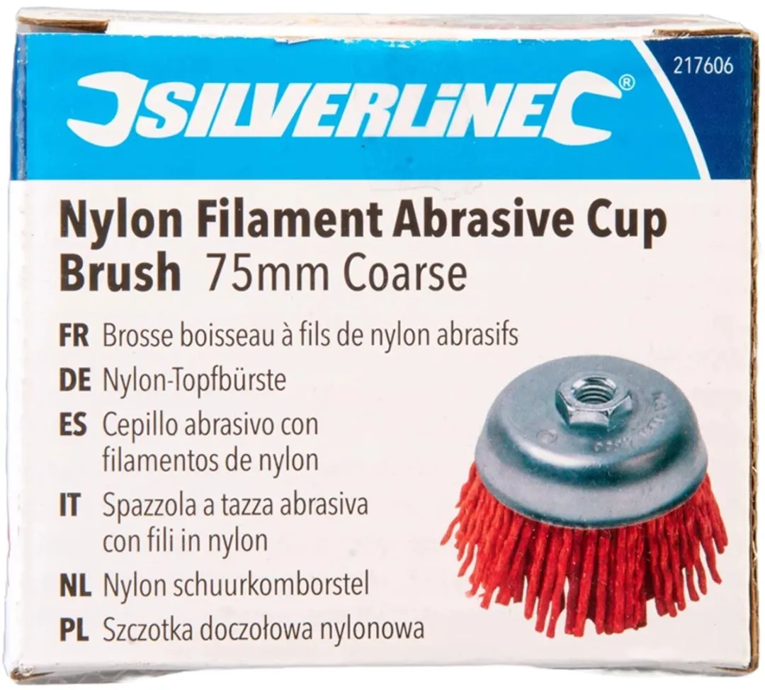 Silverline Nylon Schuurborstel Ø75mm M14 vonkvrij